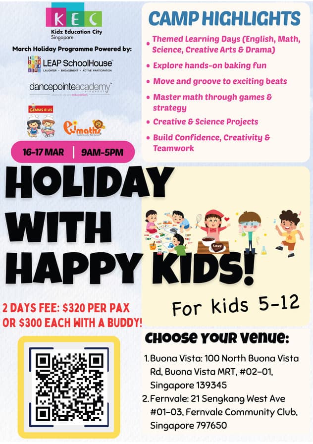 KEC March Holiday Workshop 2026 poster